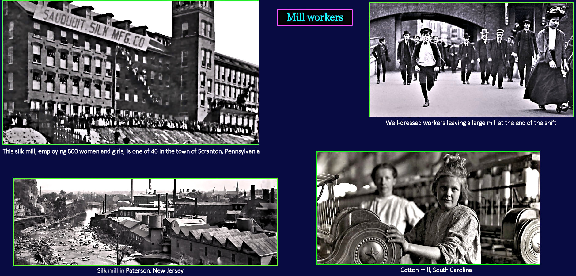 Textile mills, 1910